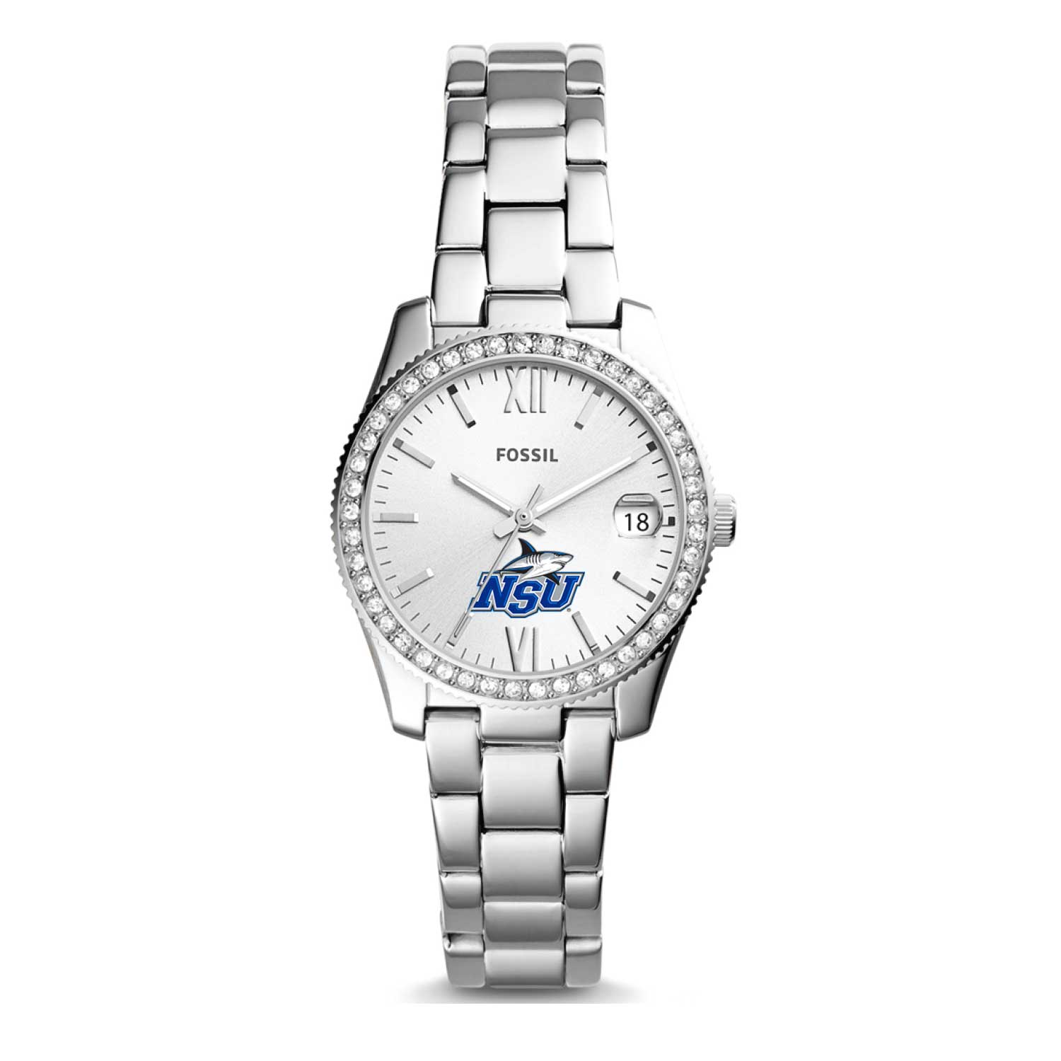 Fossil Nova Southeastern Sharks Scarlette Mini Three-Hand Date Watch