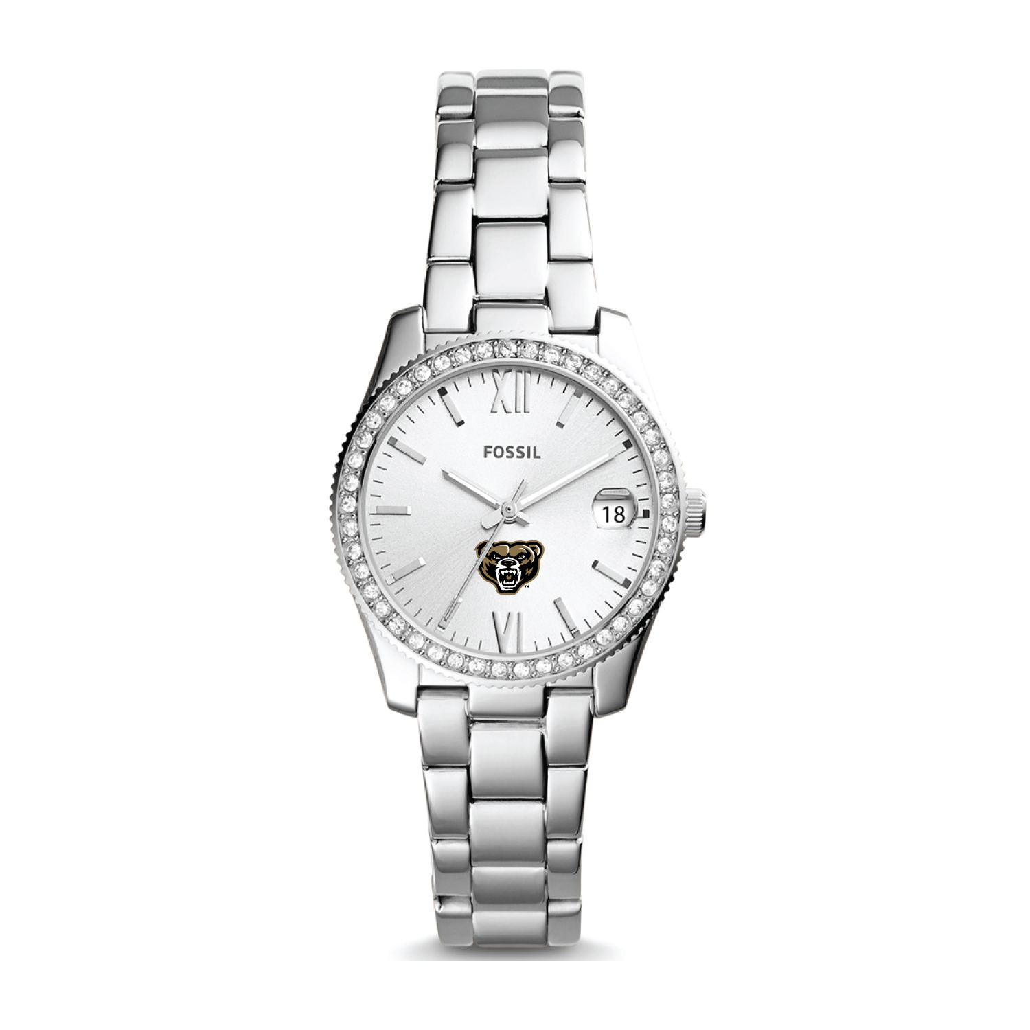 Fossil Oakland Golden Grizzlies Scarlette Mini Three-Hand Date Watch