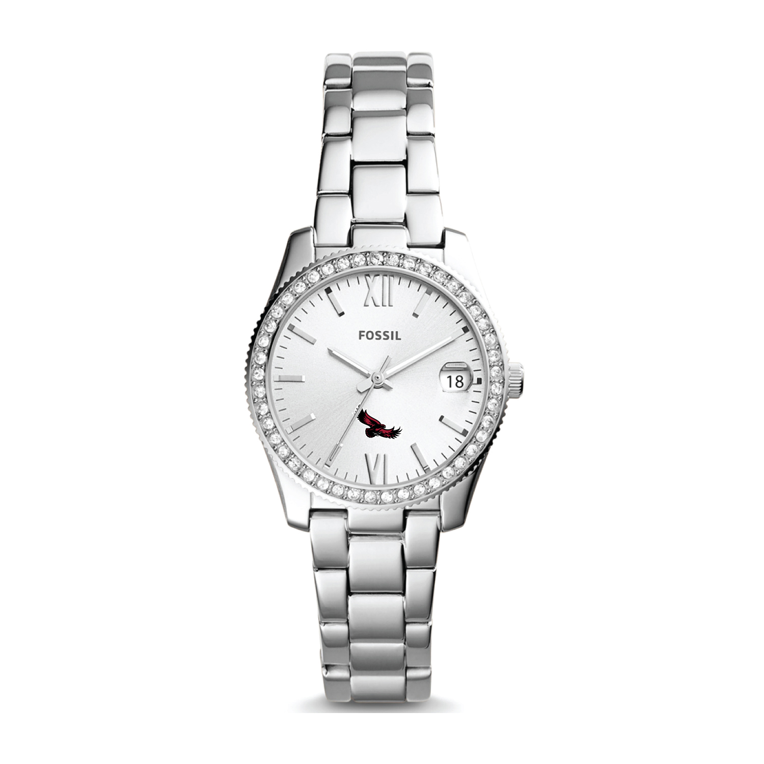 Fossil Saint Joseph's Hawks Scarlette Mini Three-Hand Date Watch