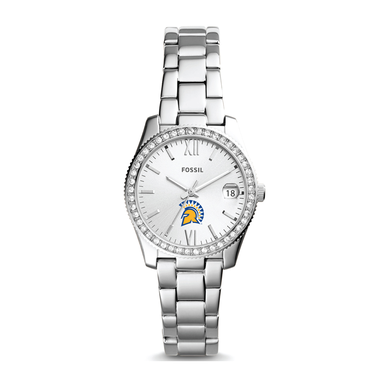 Fossil San Jose State Spartans Scarlette Mini Three-Hand Date Watch
