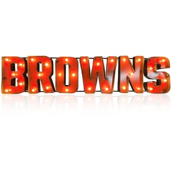 Imperial Cleveland Browns 9'' x 41.5'' Lighted Recycled Metal Sign