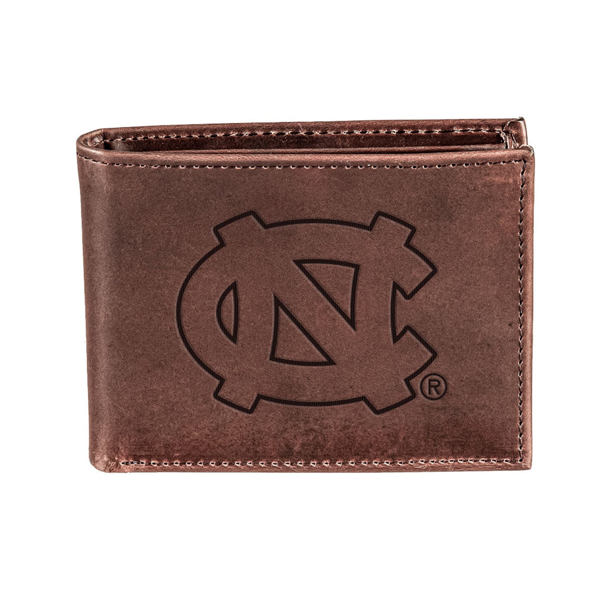 Brown North Carolina Tar Heels Bifold Leather Wallet
