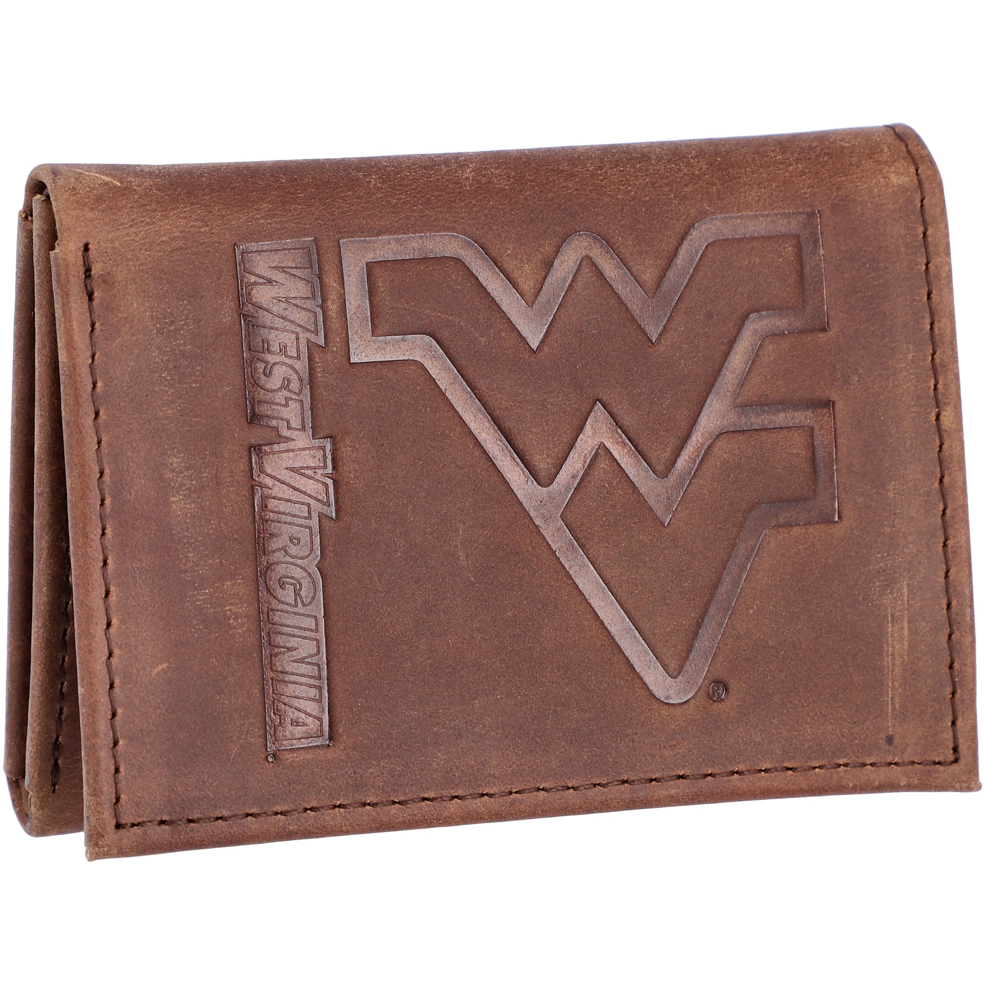West Virginia Mountaineers Leather Team Tri-Fold Wallet