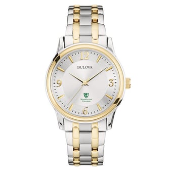 Bulova Silver/Gold Manhattan Jaspers Classic Two-Tone Round Watch