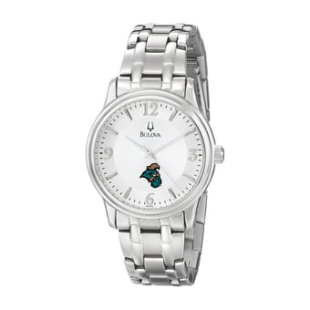 Men's Bulova  Silver Coastal Carolina Chanticleers