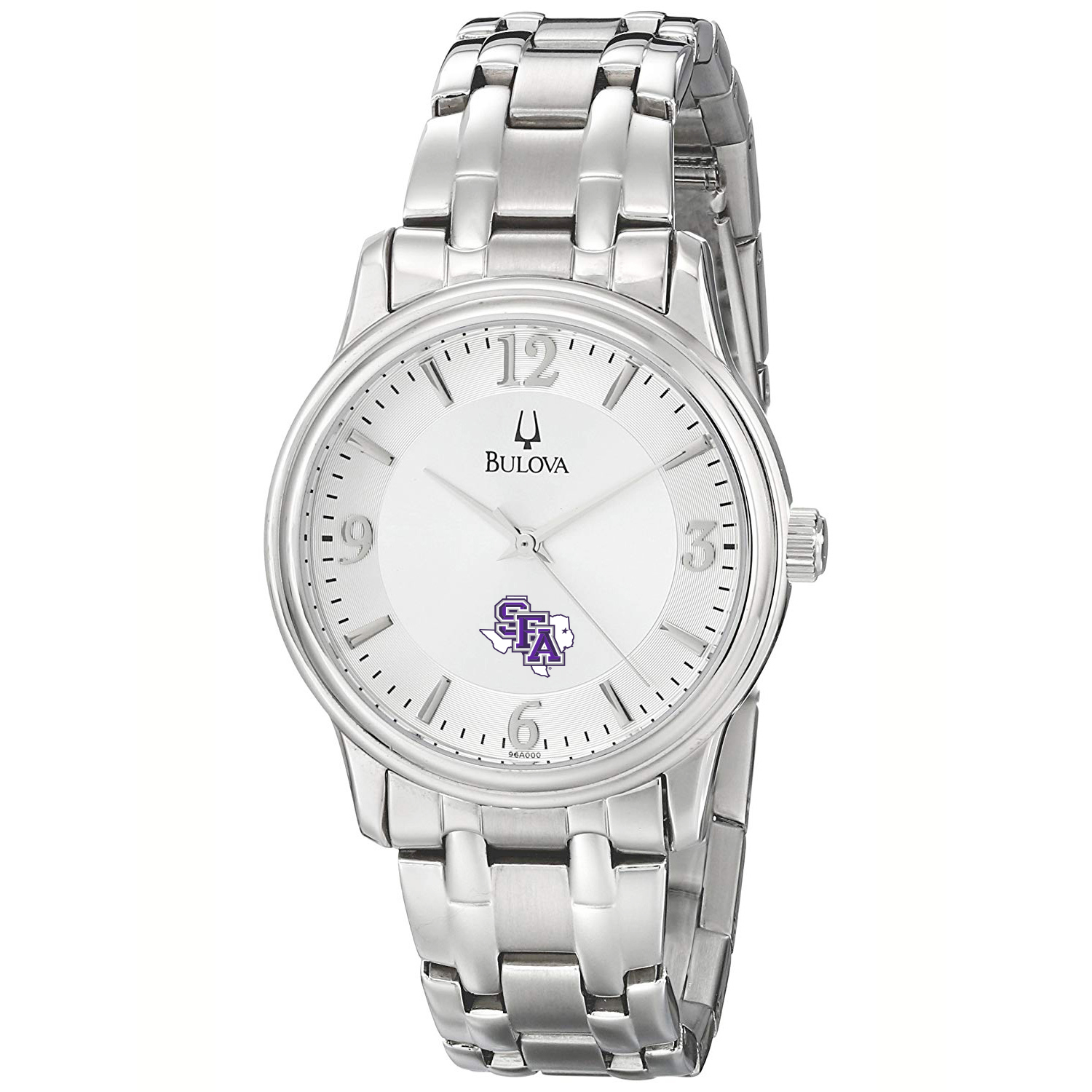 Men's Bulova  Silver Stephen F Austin Lumberjacks