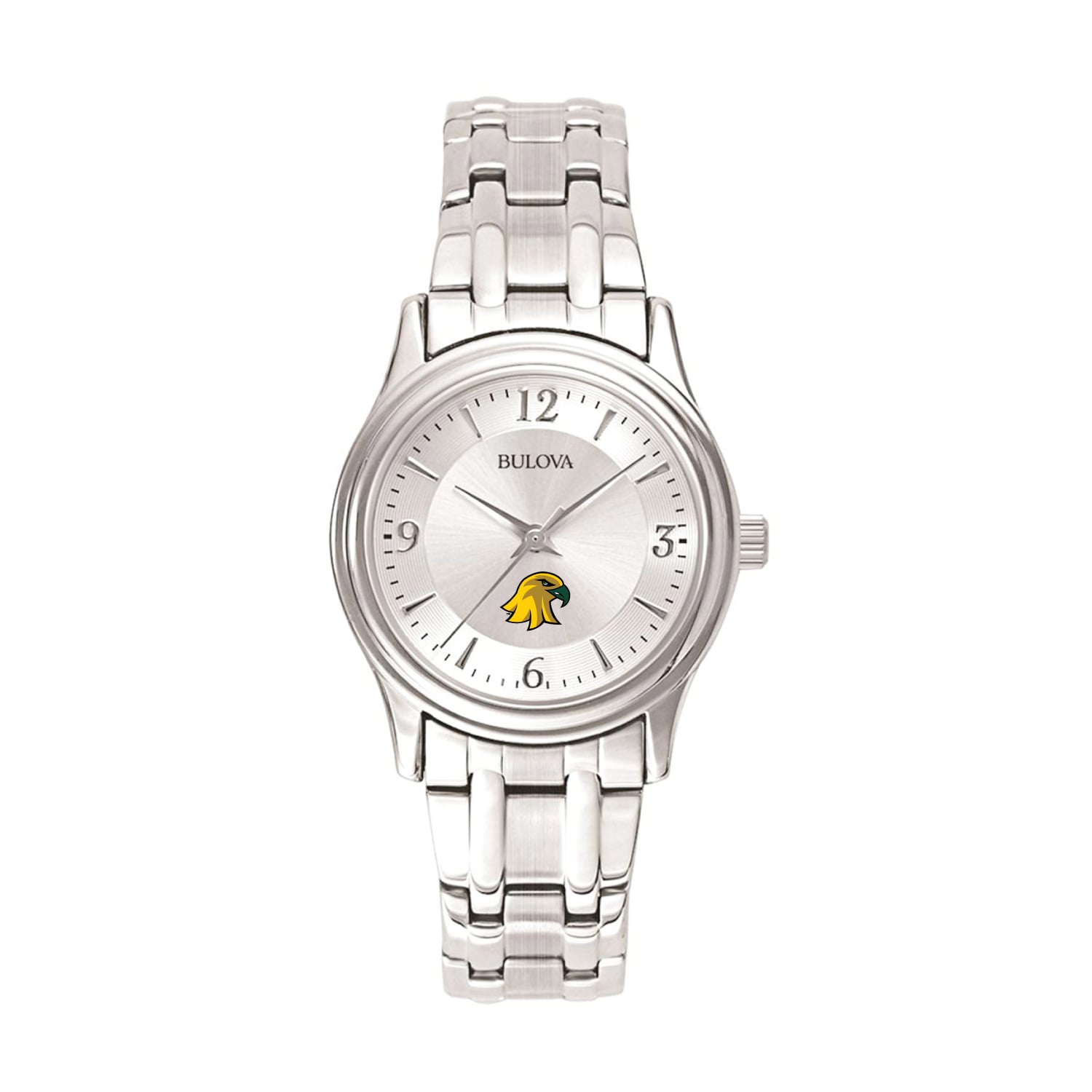 Women's Bulova Silver SUNY Brockport Golden Eagles Stainless Steel Quartz Watch