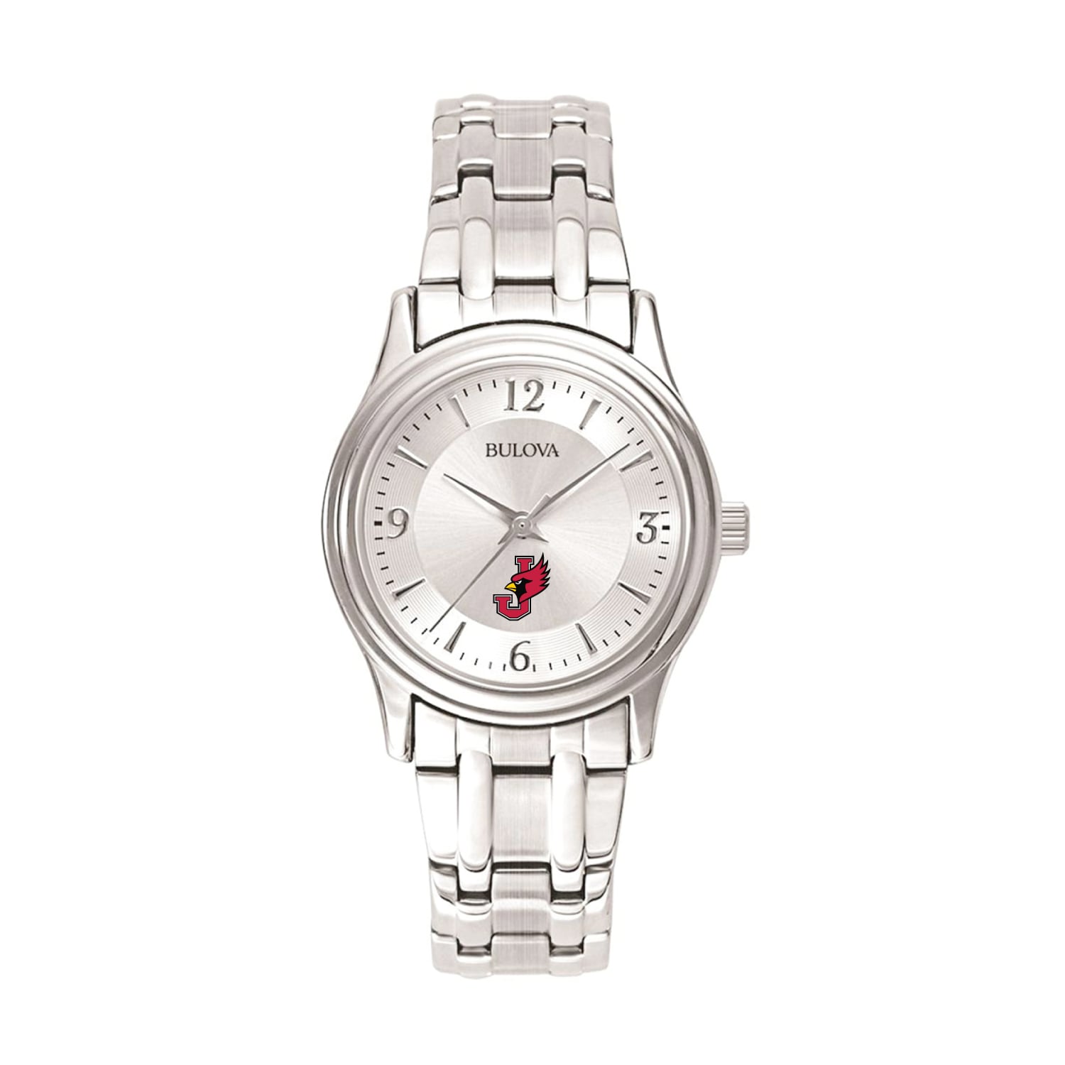 Women's Bulova Silver William Jewell Cardinals Stainless Steel Quartz Watch