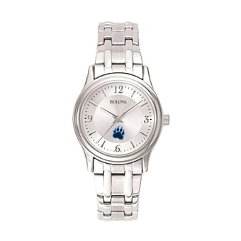 Women's Bulova Silver CUNY Baruch College Stainless Steel Quartz Watch