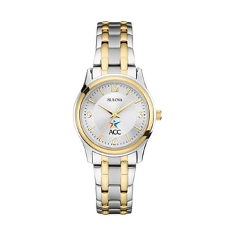 Women's Bulova Silver/Gold Austin Community College Classic Two-Tone Round Watch
