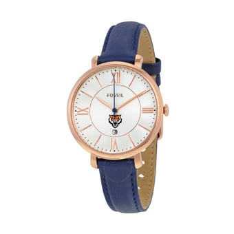 Women's Fossil Navy Idaho State Bengals Jacqueline Leather Watch