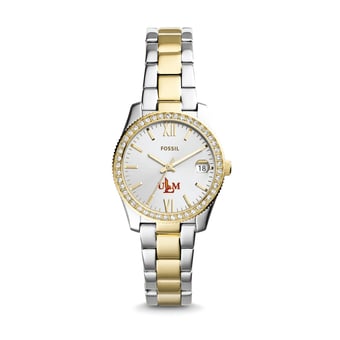 Women's Fossil Silver/Gold ULM Warhawks Scarlette Mini Two-Tone Stainless Steel Watch