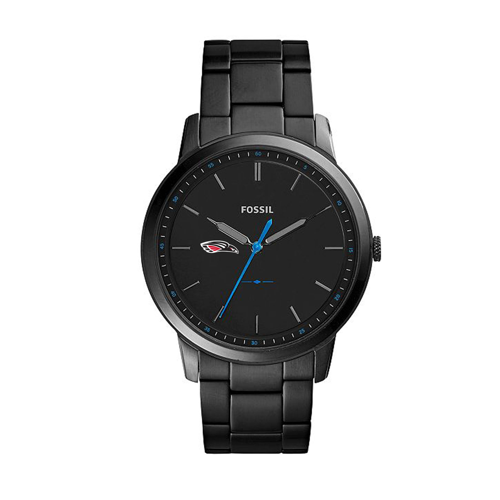 Fossil Black Southern Oregon Raiders The Minimalist Slim Stainless Steel Watch