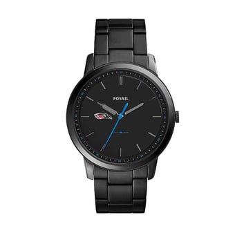 Fossil Black Southern Oregon Raiders The Minimalist Slim Stainless Steel Watch