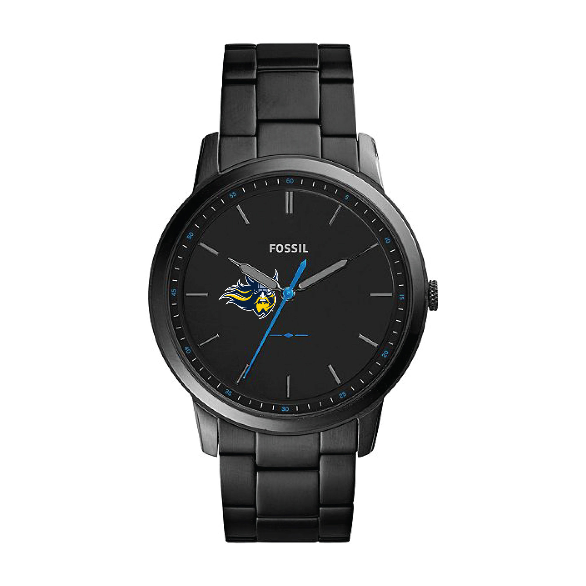 Fossil Black Augustana Vikings The Minimalist Slim Stainless Steel Watch