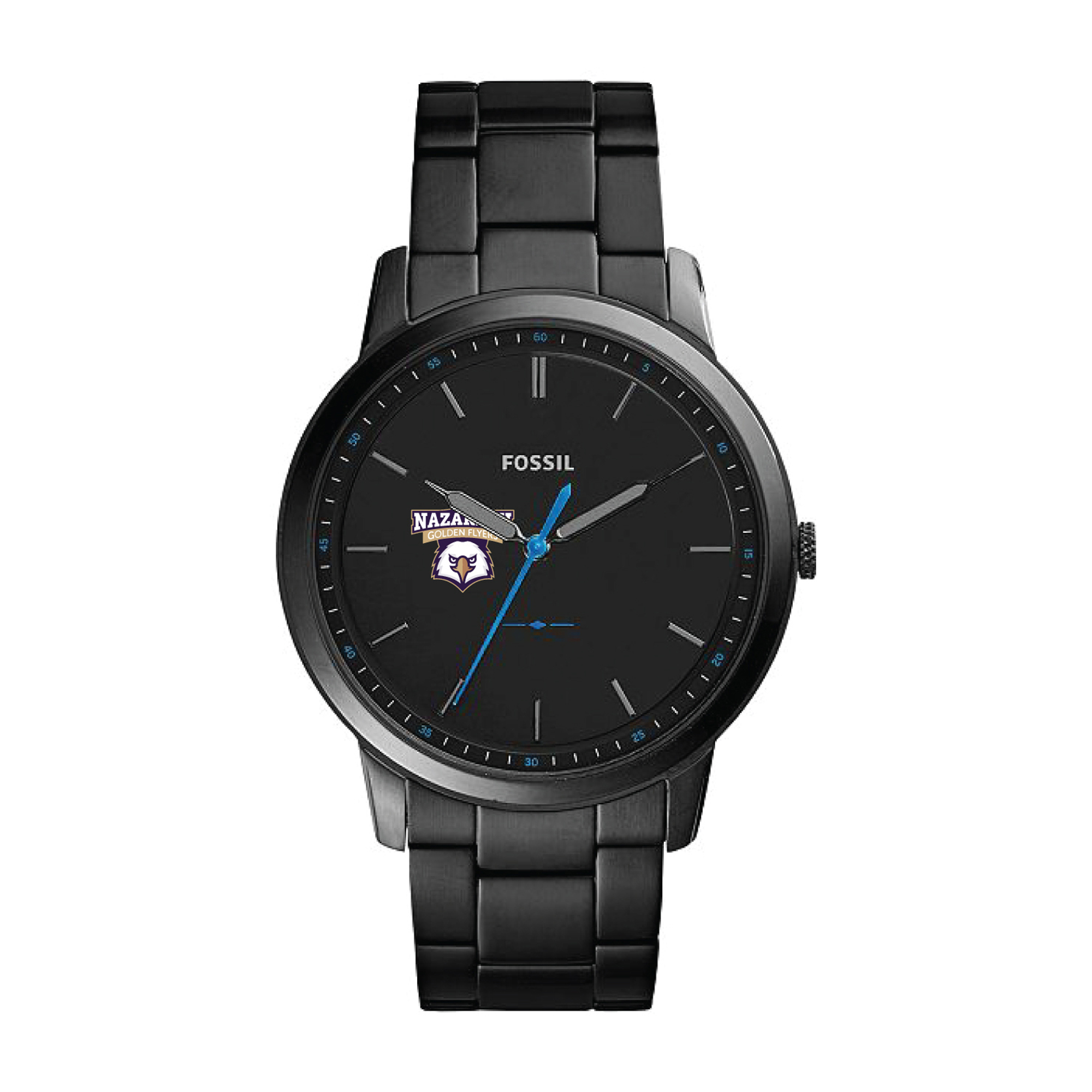 Fossil Black Nazareth College Golden Flyers The Minimalist Slim Stainless Steel Watch