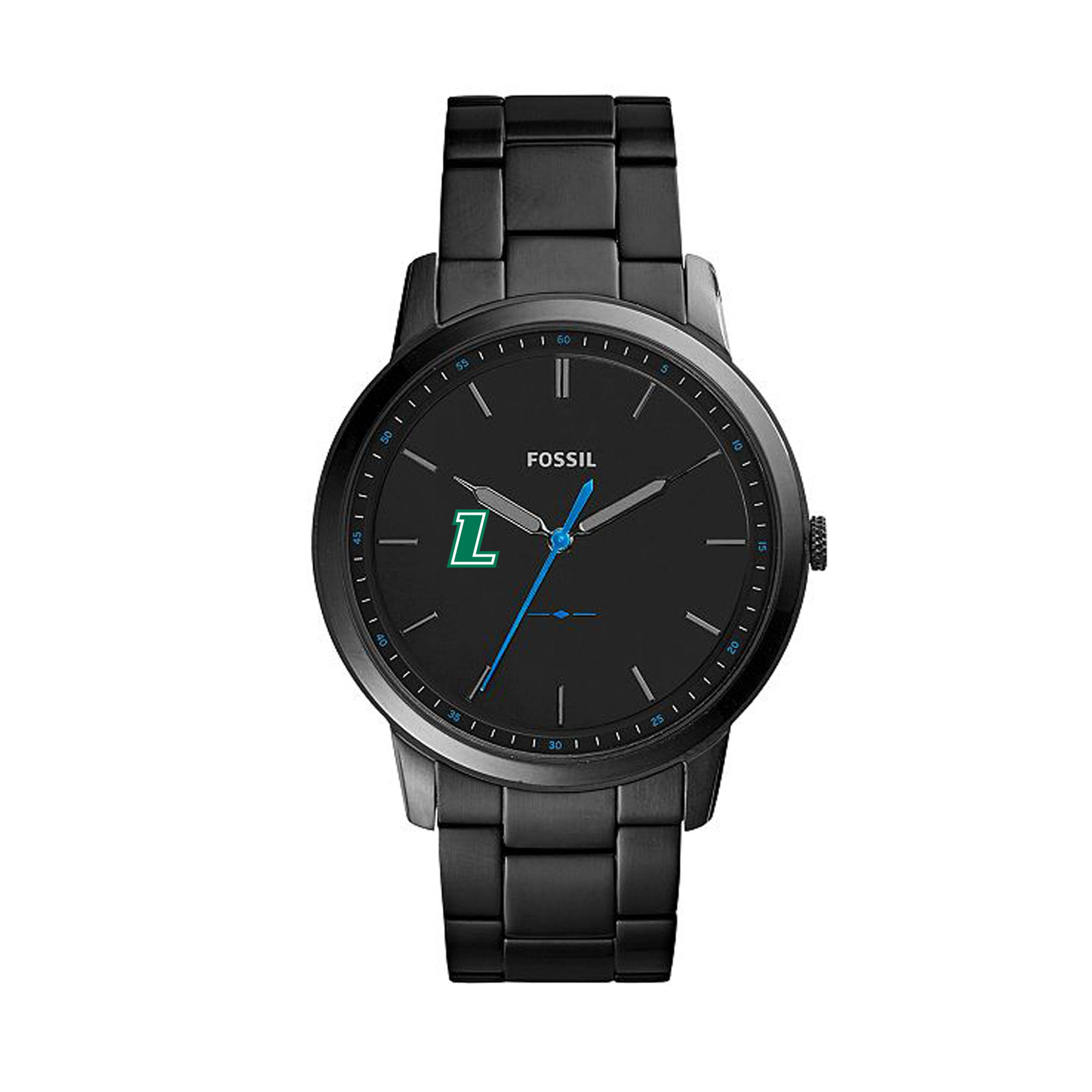 Fossil Black Loyola Greyhounds The Minimalist Slim Stainless Steel Watch