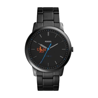 Fossil Black ULM Warhawks The Minimalist Slim Stainless Steel Watch