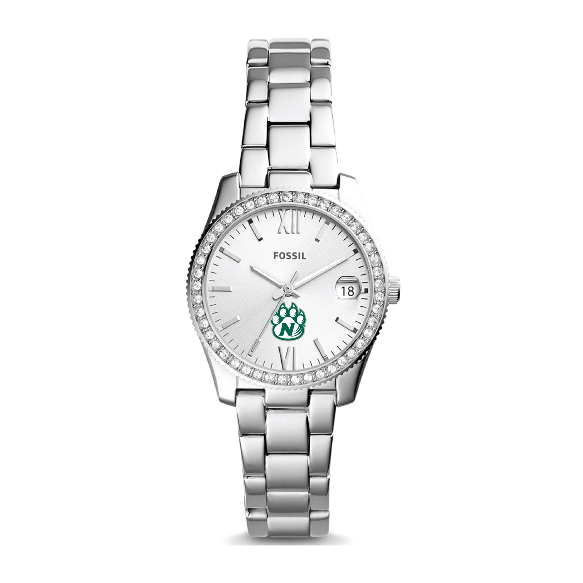 Women's Fossil Silver Northwest Missouri State Bearcats Scarlette Mini Three-Hand Date Watch