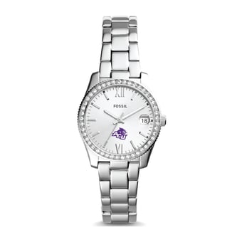 Women's Fossil Silver Abilene Christian University Wildcats Scarlette Mini Three-Hand Date Watch