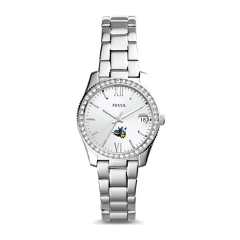 Women's Fossil Silver Augustana Vikings Scarlette Mini Three-Hand Date Watch
