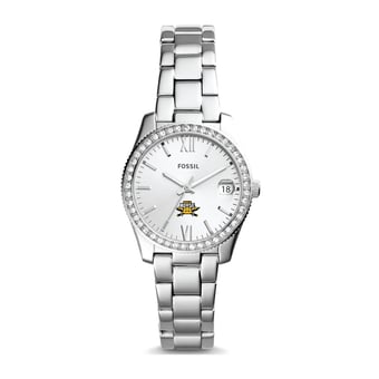 Women's Fossil Silver Northern Kentucky University Norse Scarlette Mini Three-Hand Date Watch