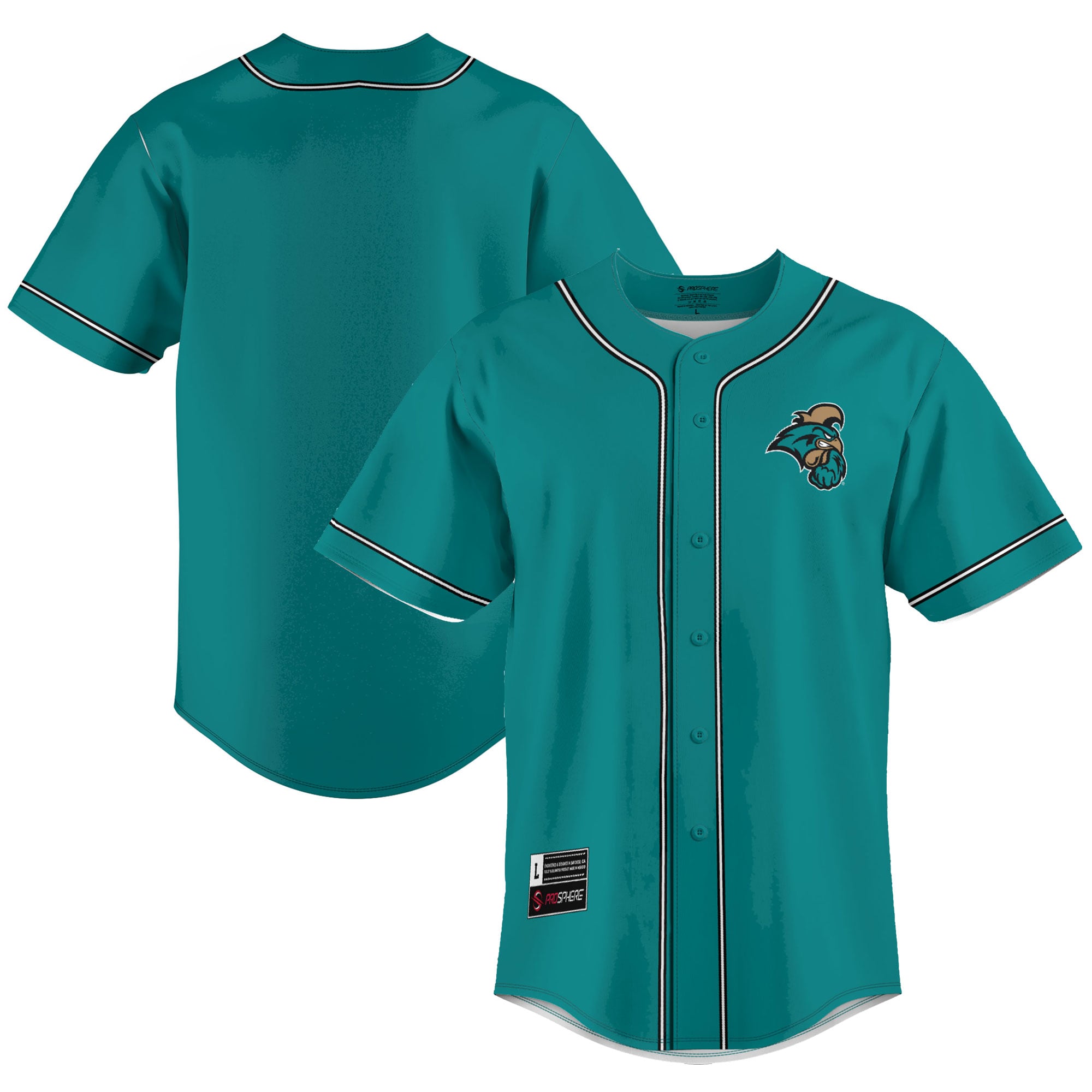 Men's GameDay Greats  Teal Coastal Carolina Chanticleers  Lightweight Baseball Jersey