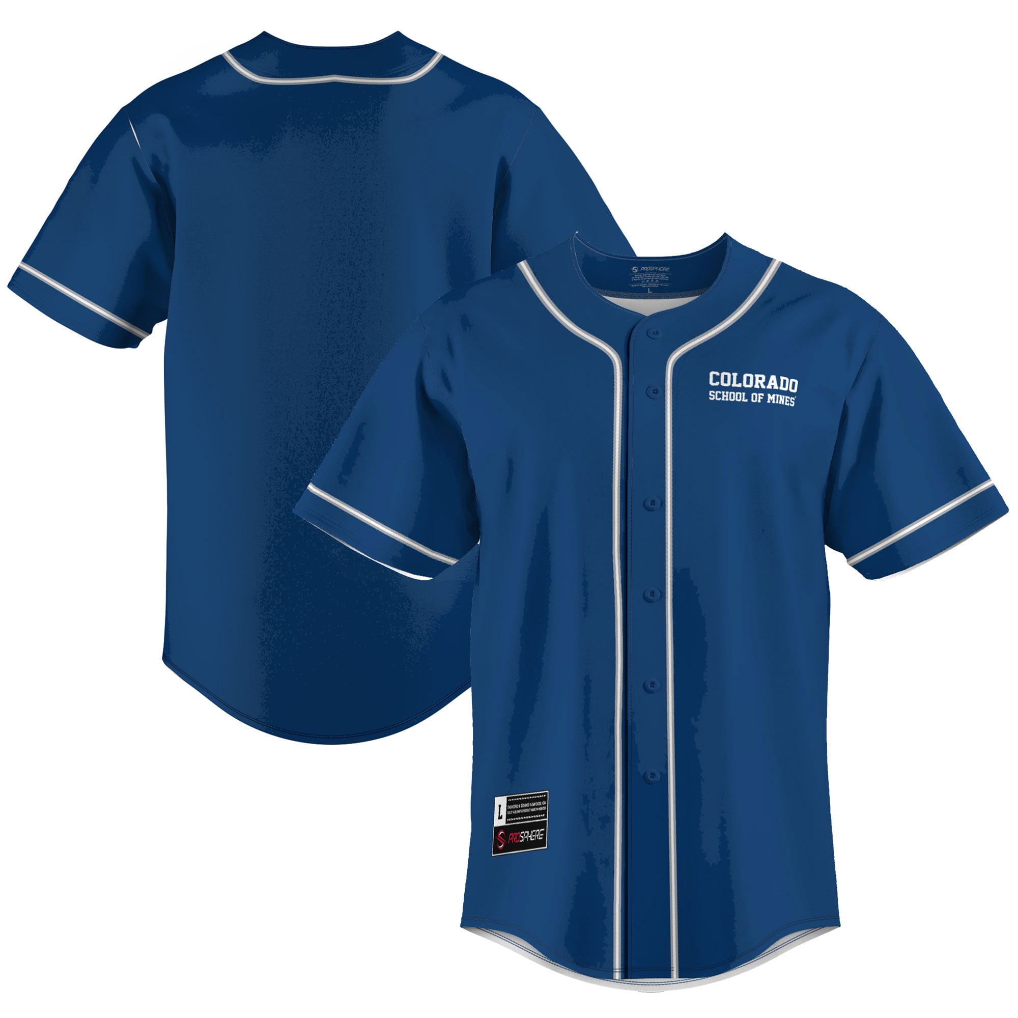 Men's GameDay Greats  Blue Colorado School of Mines Orediggers  Lightweight Baseball Jersey
