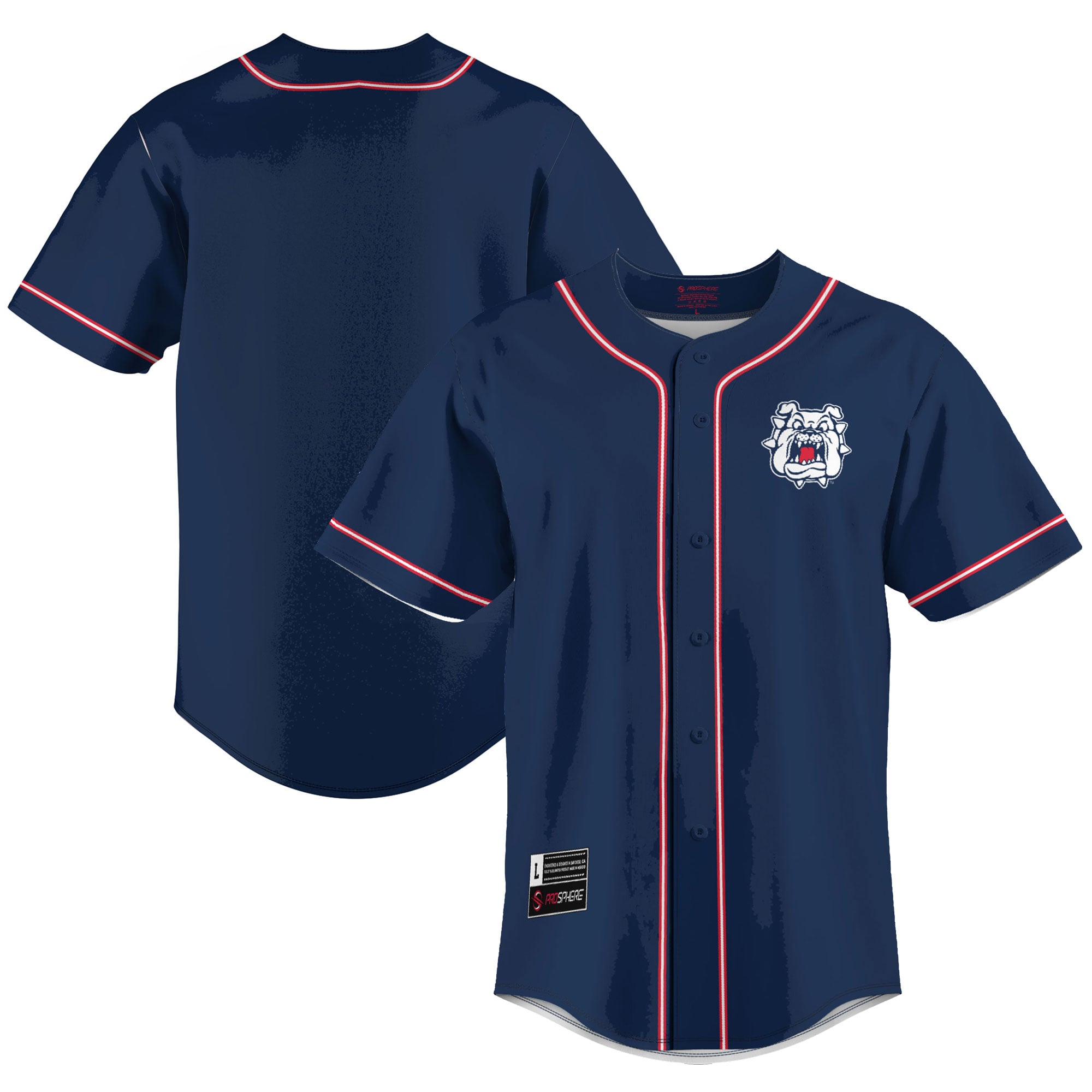 Men's GameDay Greats  Blue Fresno State Bulldogs  Lightweight Baseball Jersey