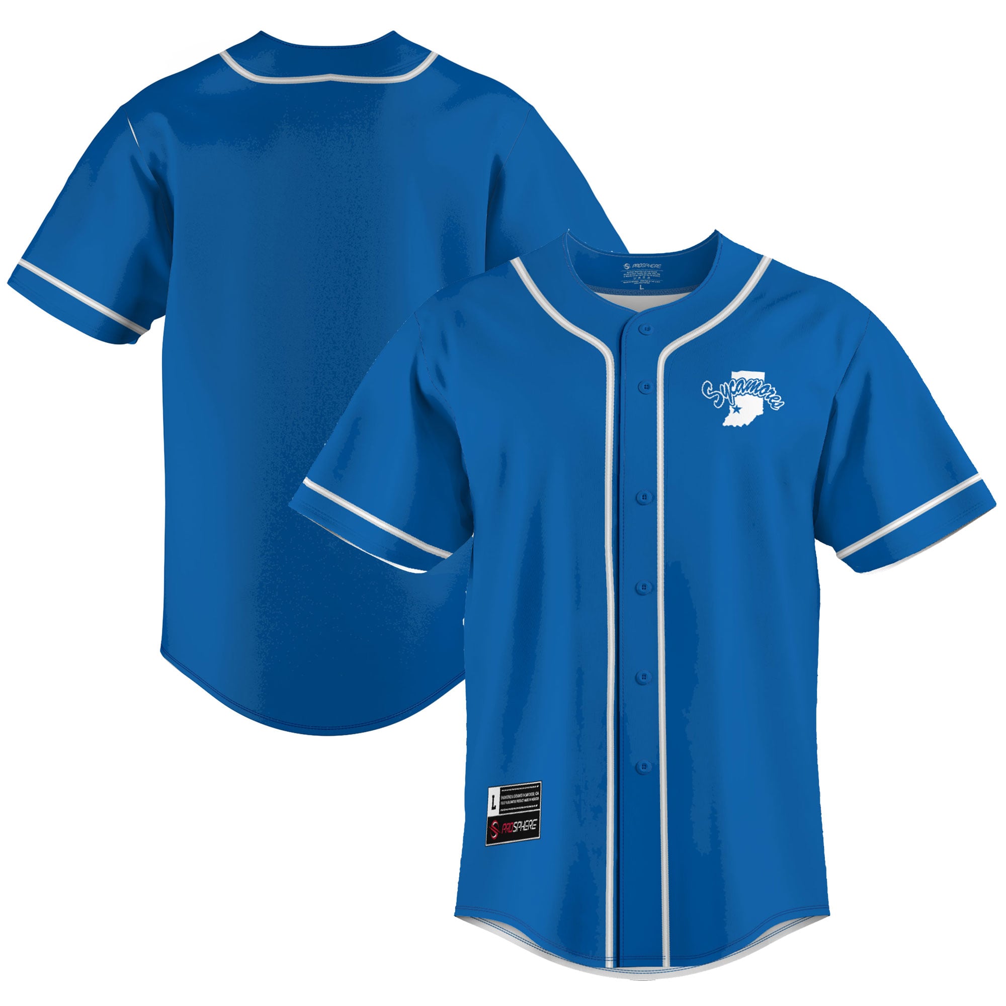 Men's GameDay Greats Royal Indiana State Sycamores Lightweight Baseball Jersey