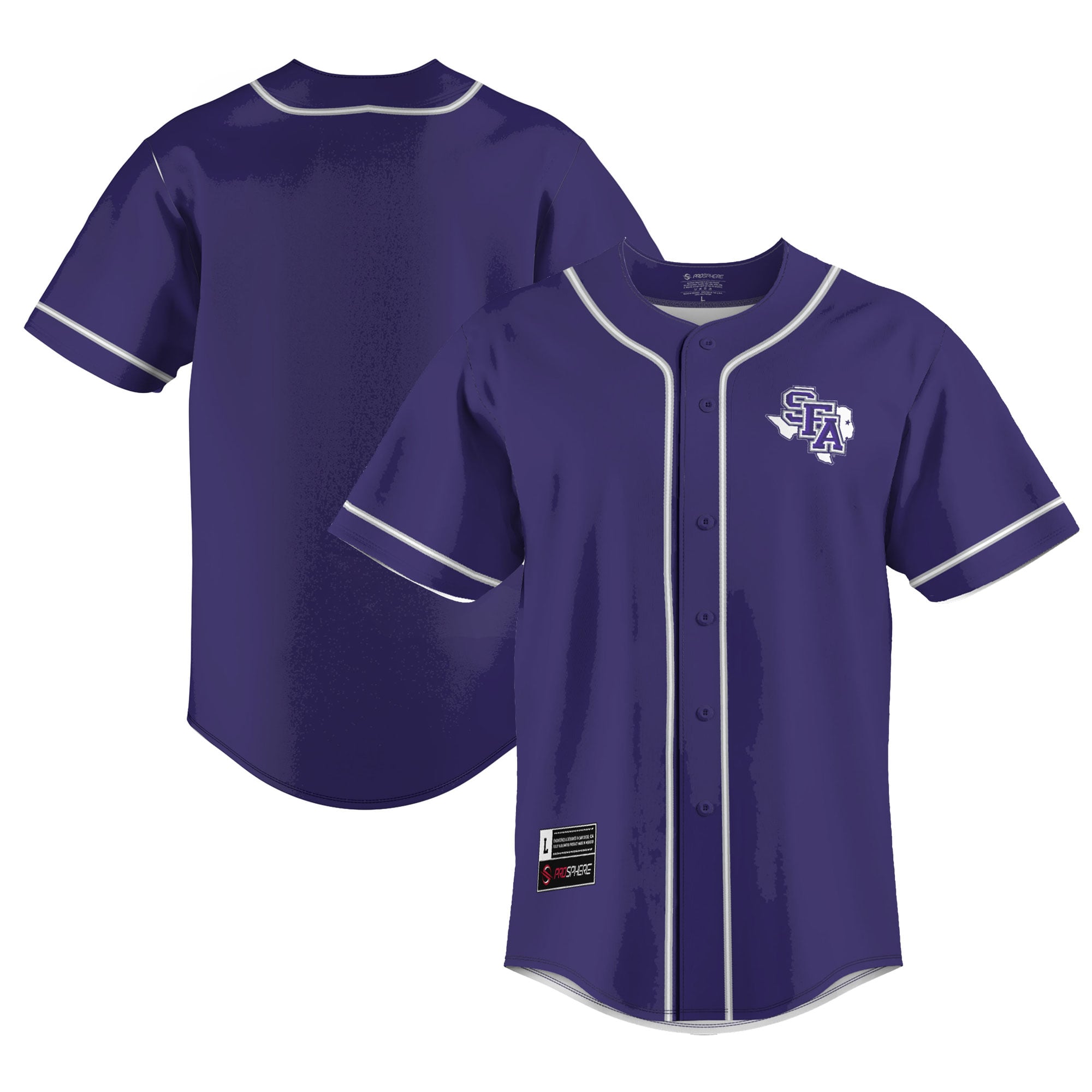 Men's GameDay Greats  Purple Stephen F Austin Lumberjacks  Lightweight Baseball Jersey