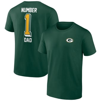 Men's Green Green Bay Packers Number One Dad T-Shirt