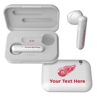 Detroit Red Wings Personalized Insignia Design Wireless Earbuds