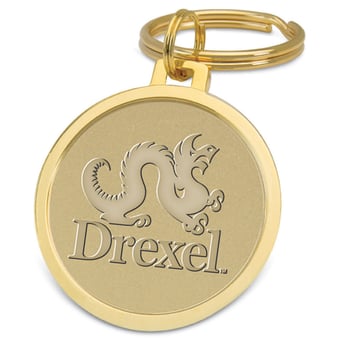 Gold Drexel Dragons Team Logo Split-Wire Key Ring