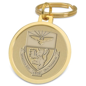 Gold Duquesne Dukes Team Logo Split-Wire Key Ring