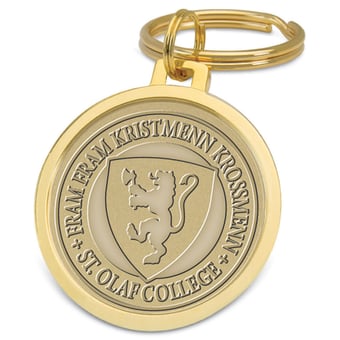Gold St. Olaf Oles Team Logo Split-Wire Key Ring