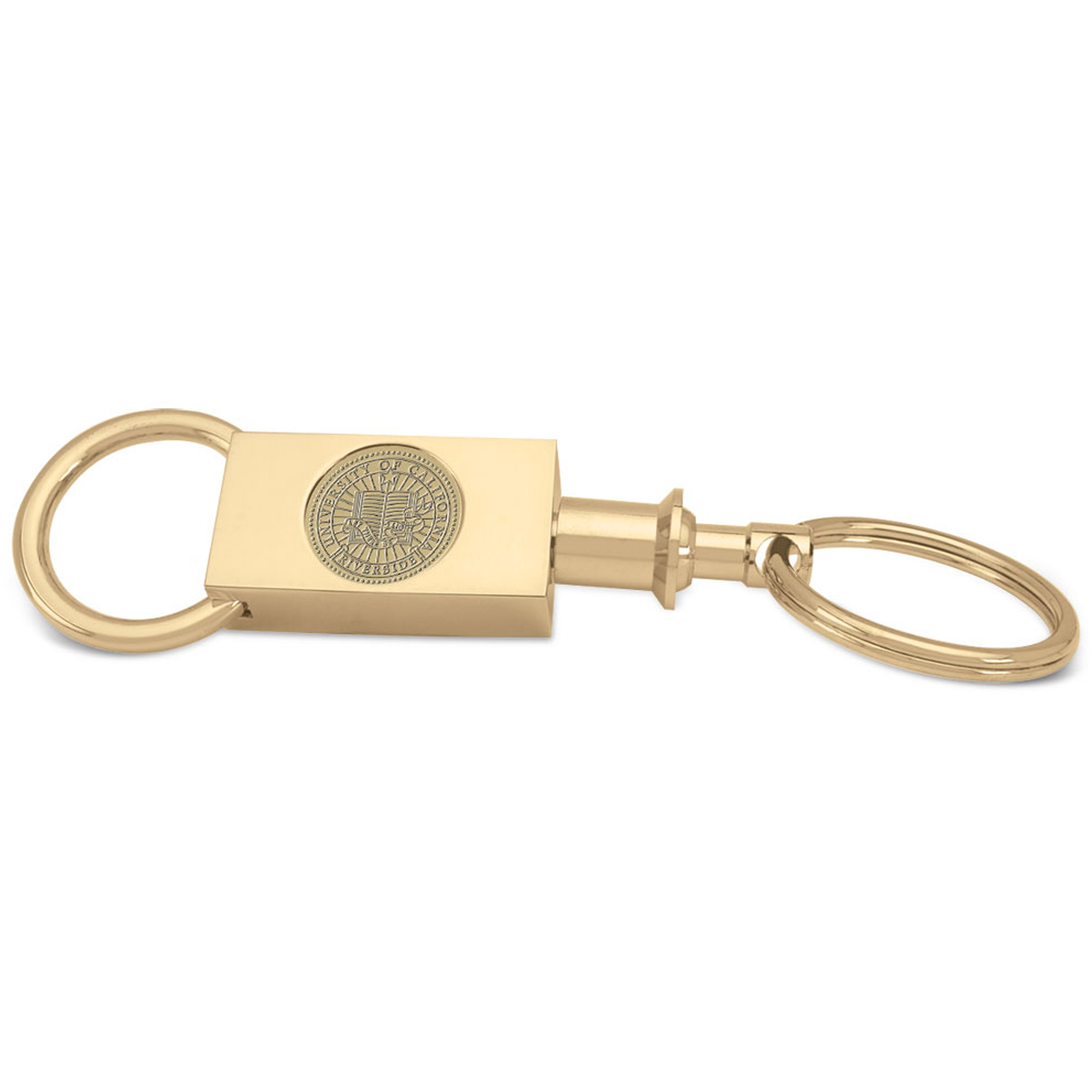 Gold UC Riverside Highlanders Team Logo Two-Section Key Ring