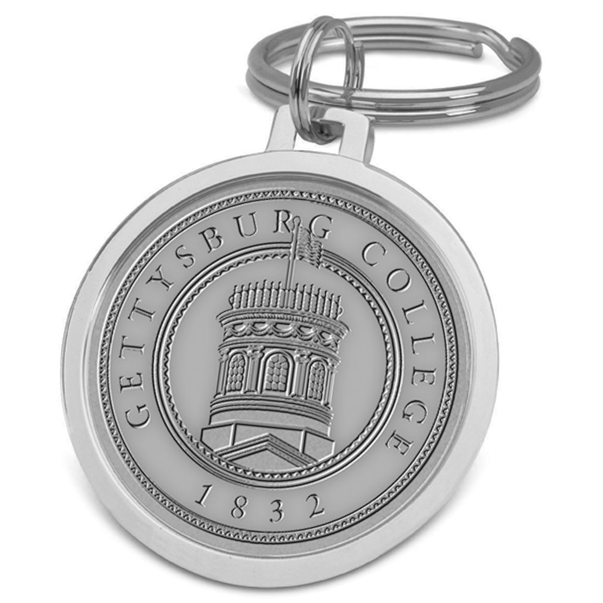 Silver Gettysburg Bullets Team Logo Split-Wire Key Ring