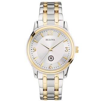 Bulova Silver Robert Morris Colonials Classic Two-Tone Round Watch