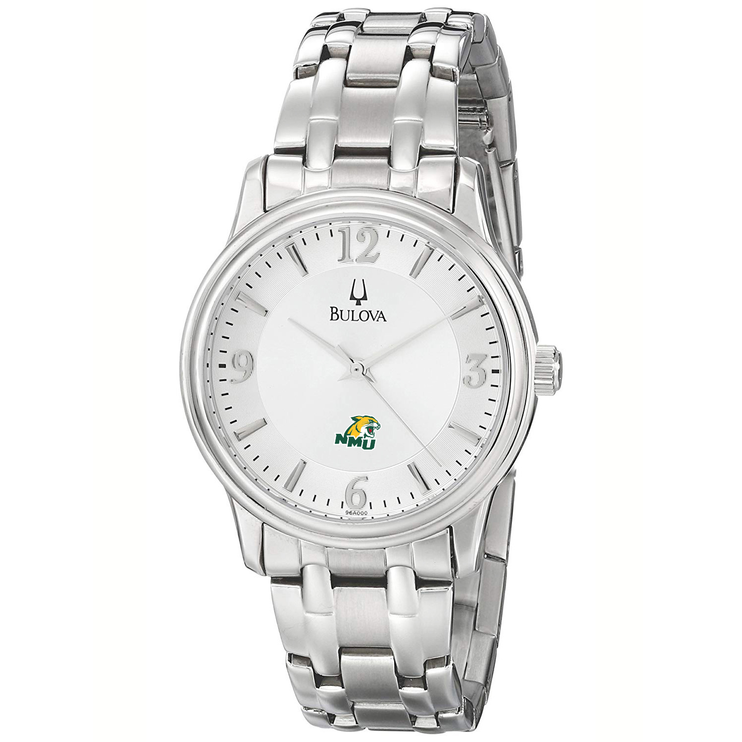 Men's Bulova  Silver Northern Michigan Wildcats