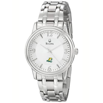 Men's Bulova  Silver Northern Michigan Wildcats