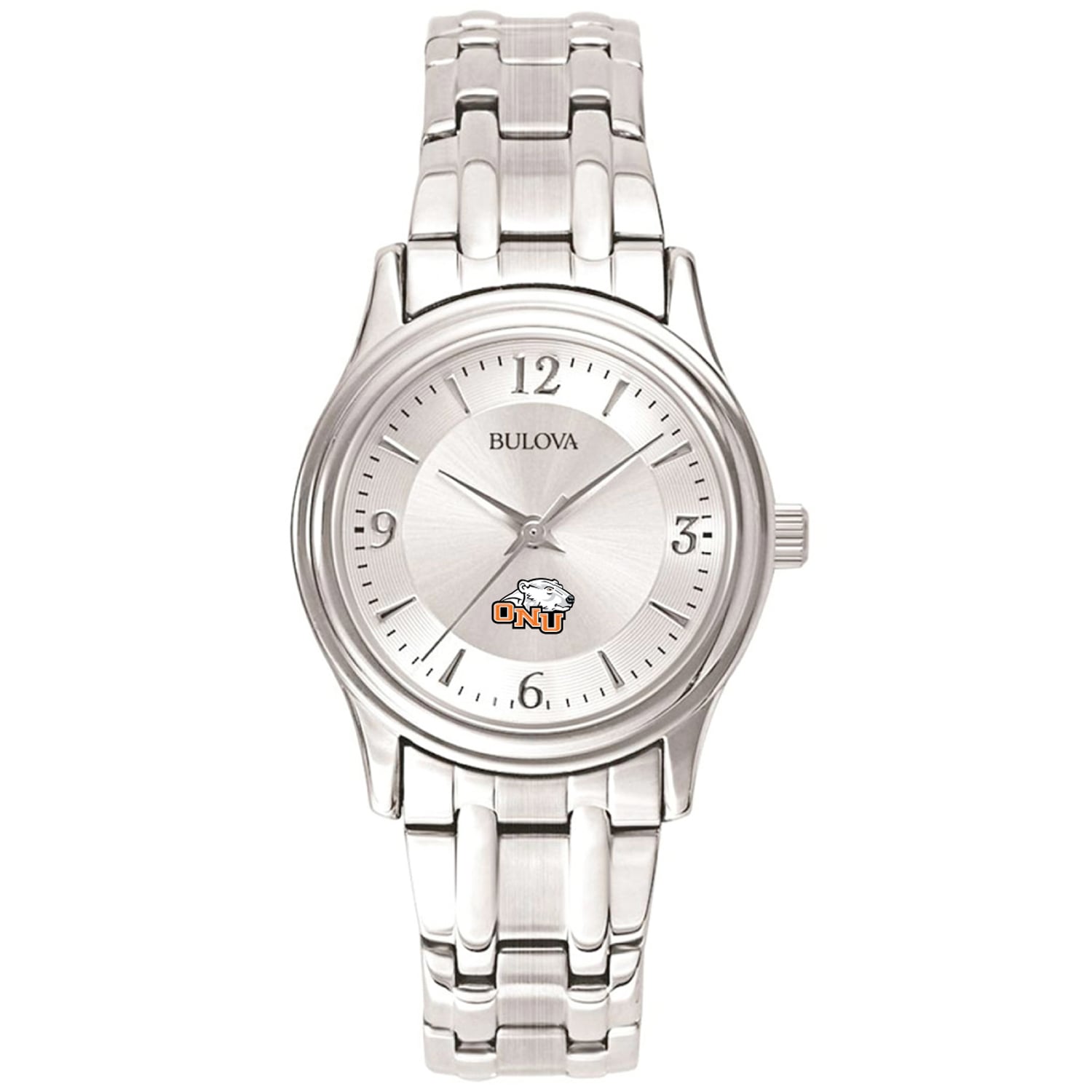 Women's Bulova Silver Ohio Northern Polar Bears Stainless Steel Quartz Watch
