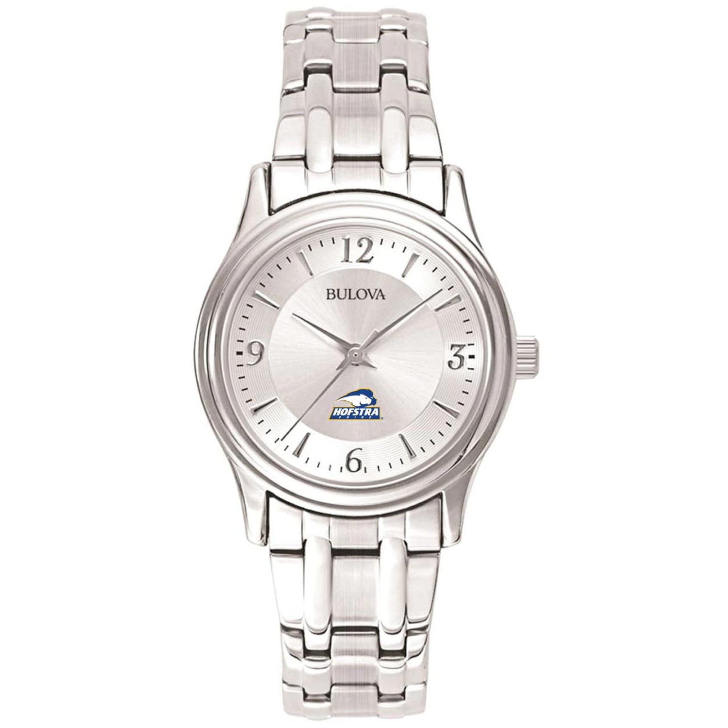 Women's Bulova Silver Hofstra University Pride Stainless Steel Quartz Watch
