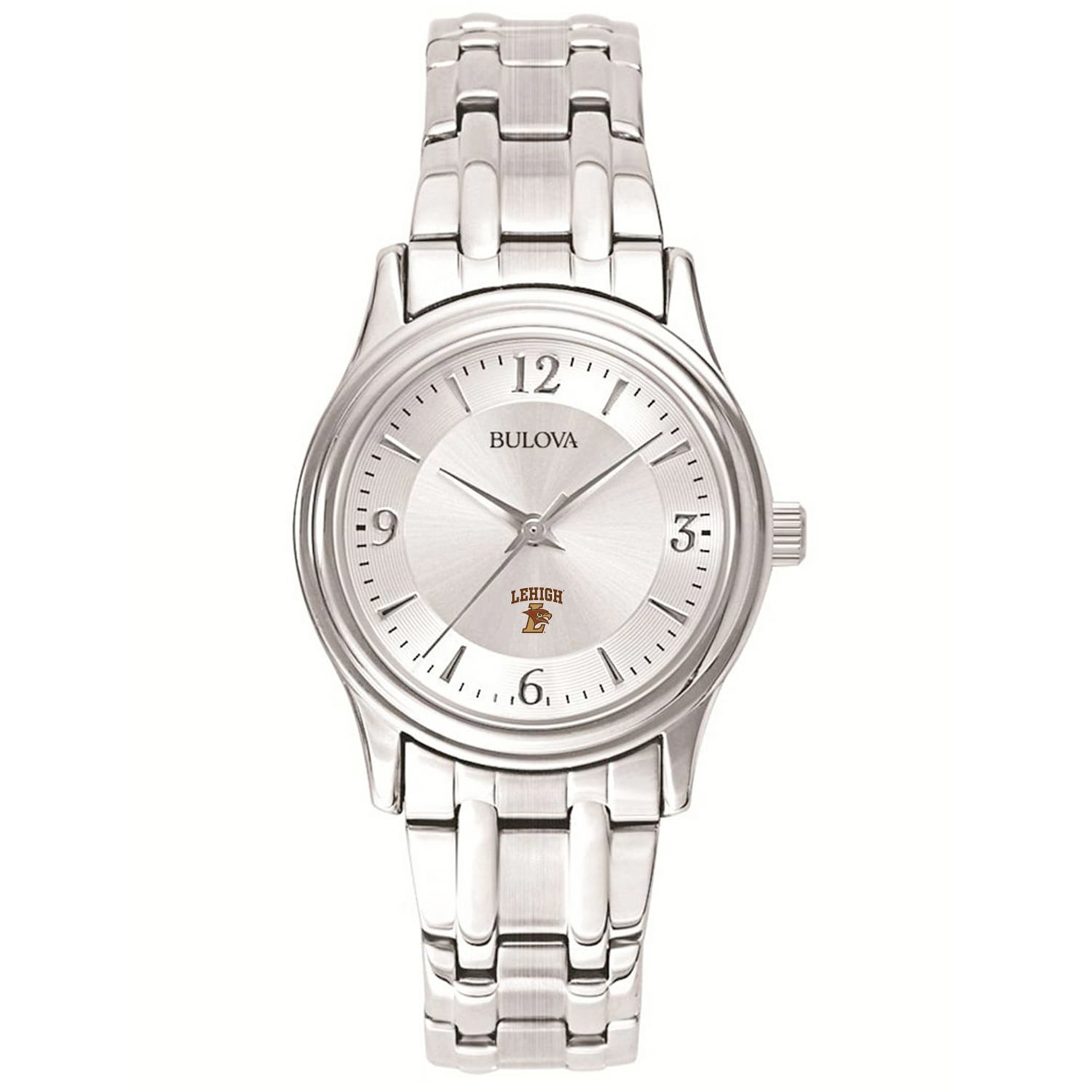 Women's Bulova Silver Lehigh Mountain Hawks Stainless Steel Quartz Watch