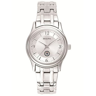 Women's Bulova Silver Robert Morris Colonials Stainless Steel Quartz Watch