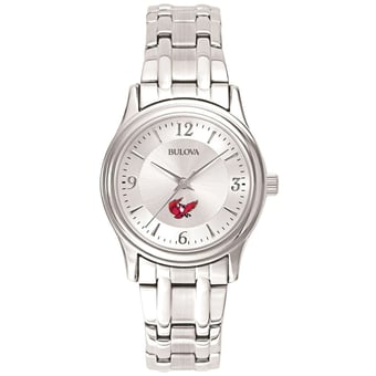 Women's Bulova Silver Keene State Owls Stainless Steel Quartz Watch