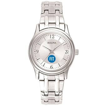 Women's Bulova Silver SUNY Fashion Institute of Technology Tigers Stainless Steel Quartz Watch
