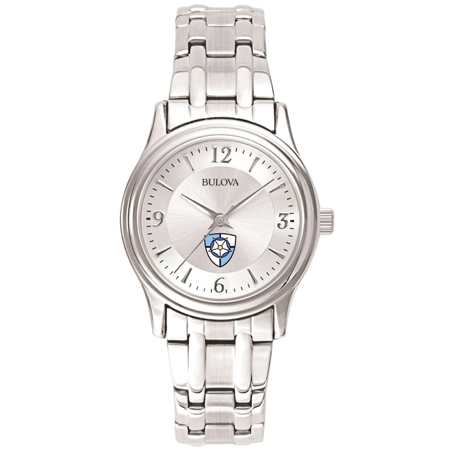 Women's Bulova Silver Notre Dame of Maryland Gators Stainless Steel Quartz Watch