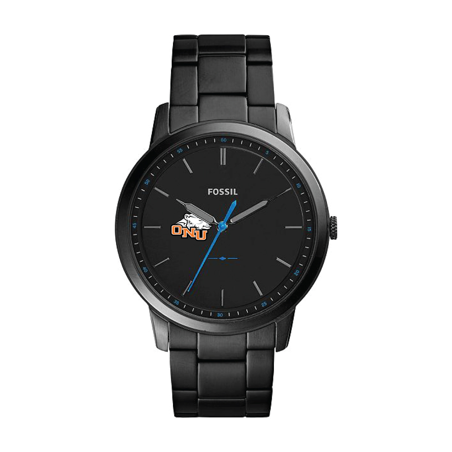 Fossil Black Ohio Northern Polar Bears The Minimalist Slim Stainless Steel Watch