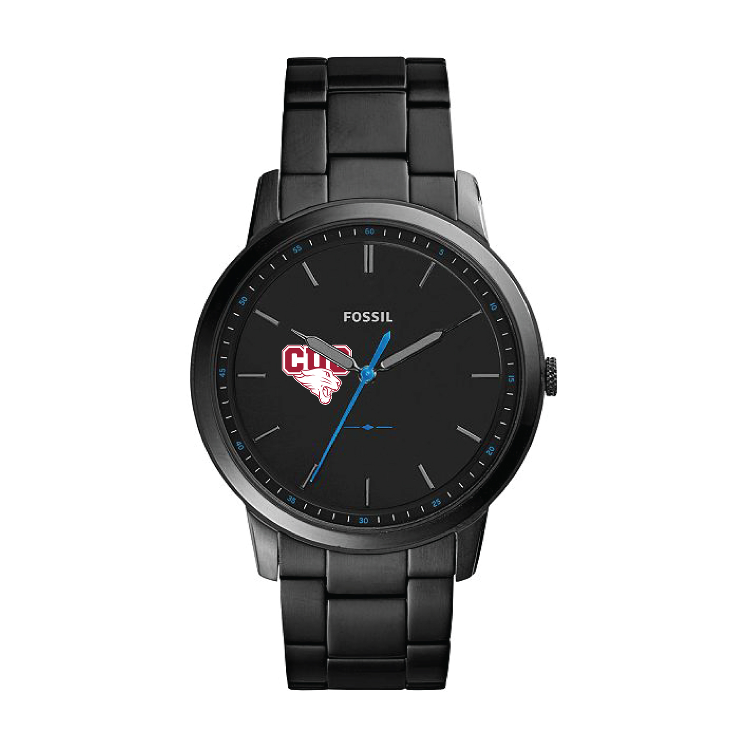 Fossil Black Concordia University (IL) Cougars The Minimalist Slim Stainless Steel Watch